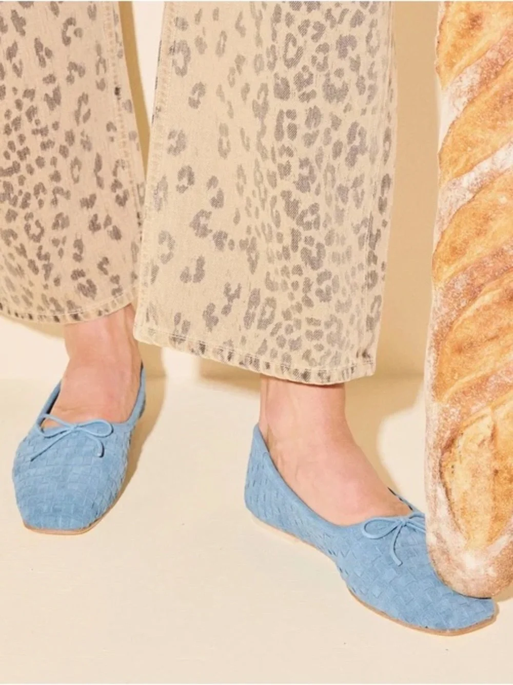 Freda Salvador Sky Blue Woven Ballet Flats